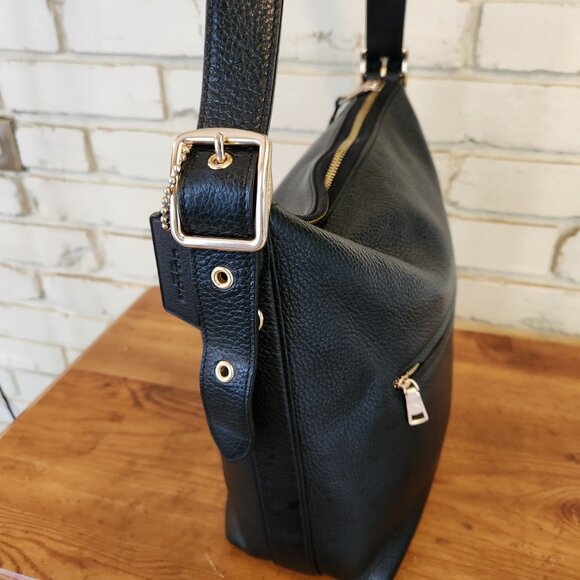 Coach Val Black Leather Shoulder Bag - Picture 8 of 12